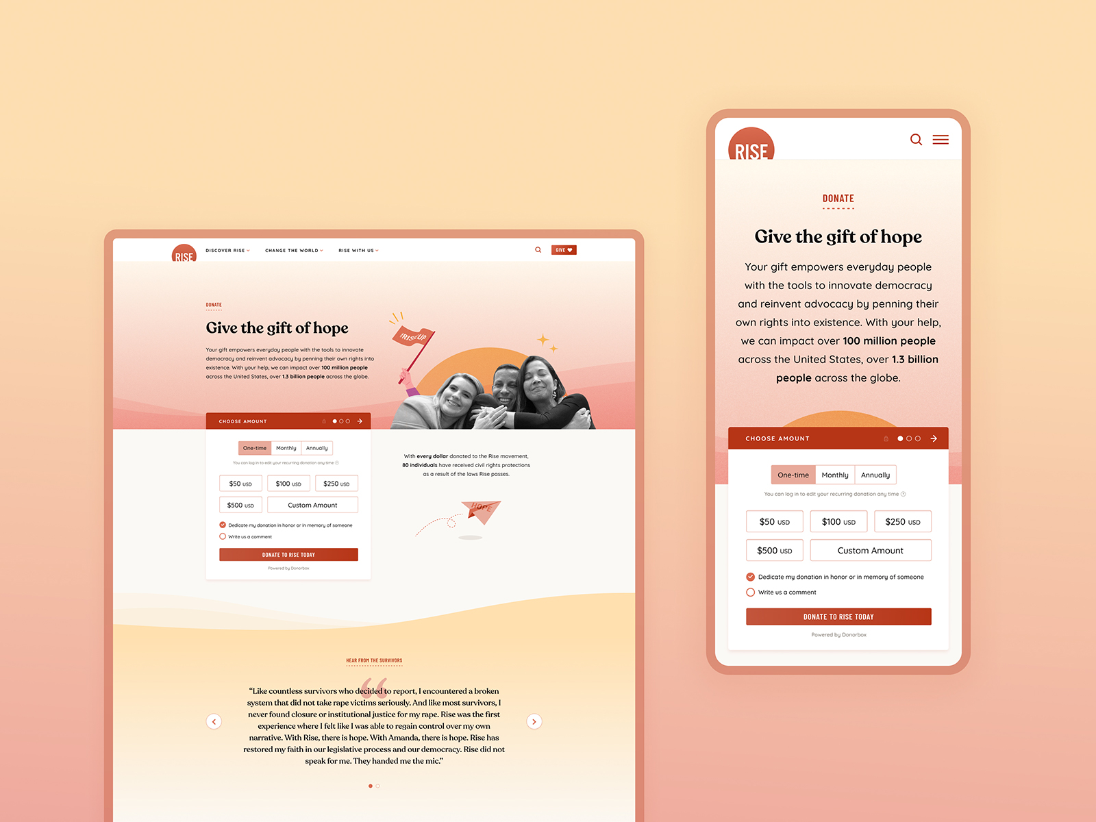 Website design + interactive map